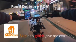 Skip The Dishes App GLITCH Downtown Toronto ET. Cycle T720