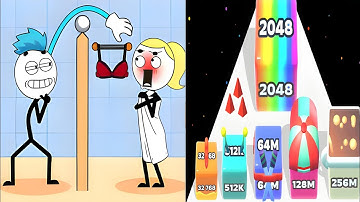 🏂🏂THIEF PUZZLE 🆚 JELLY RUN2048-Satisfying ASMR Gameplay Showdown on Android & iOS #gaming #games