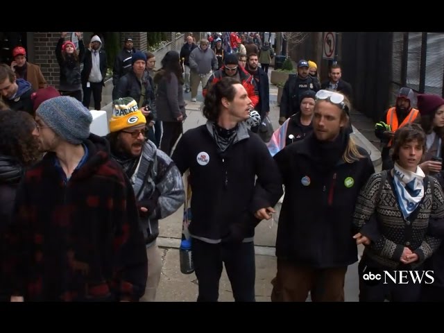 Trump Inauguration | Protesters Blocking Passage to Celebration