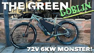 72V 6000W Ebike Build Green Goblin V2