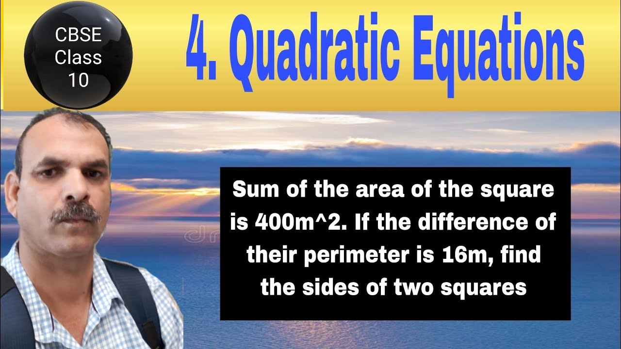 Sum of the area of the square is 400m^2. If the difference of their ...