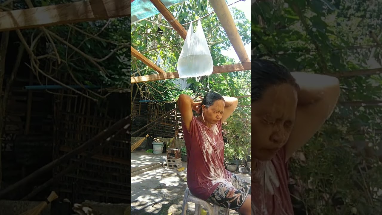 naligo ako sa labas sa subrang init 