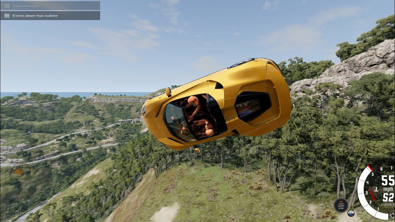 Crash Test Dummy - Cliff Drops Car Crashes - Epic High Speed Car Jumps - BeamNG Drive (2)