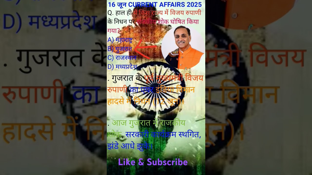 16 June 2025 | Today’s Top Current Affairs |  Current News | Daily current Affairs 2025