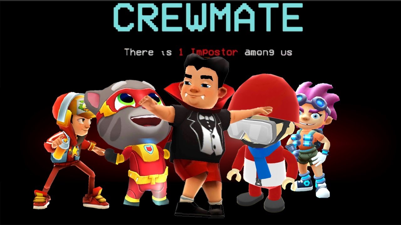 CREWMATE FUNNY~ Subway Surfer, Tom Hero, Tag with Ryan, Minion Rush, and Om Nom: Run- AMONG US