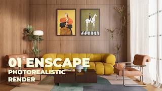 01 Enscape Photorealistic Render Tips I Mid-Century Interior