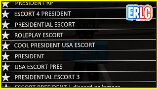 Joining random PRESIDENT ESCORT roleplay servers in ERLC! (Emergency Response Liberty County)