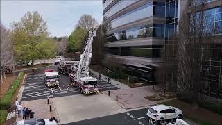 3/21/26 - Raleigh (NC) Fire - Sugar Bush Road - Ladder 14 and Ladder 4 - Drone Footage