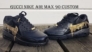 Nike air max 90 Gucci Custom ( satisfying ) - YouTube