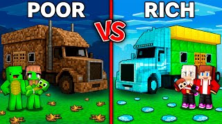 Jj And Mikey Family Poor Vs Rich Truck House Battle In Minecraft - Maizen