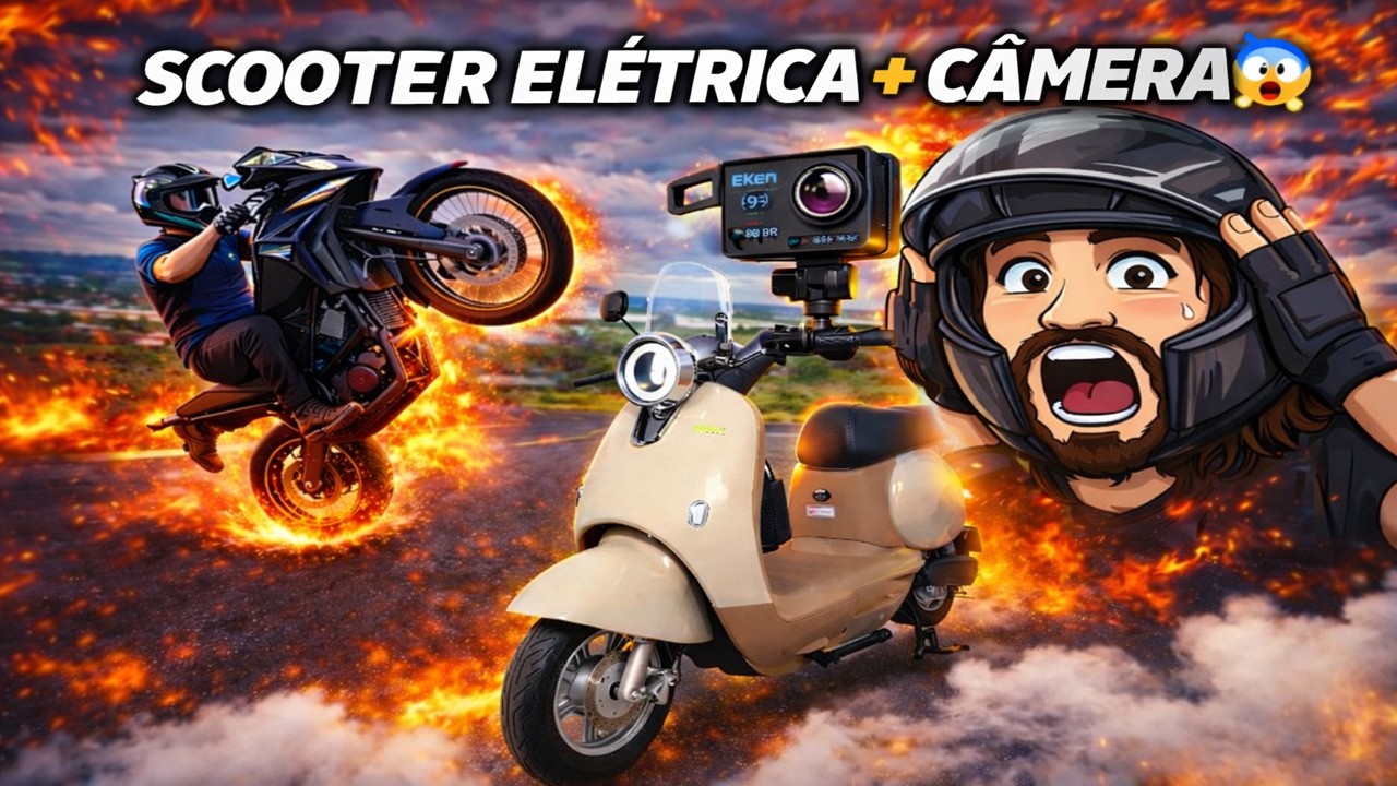 Cavalletta C12 - Testando a Camera Eken H9R Andando De Autopropelido / Scooter Elétrica E Muito Mais