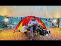 Camping in Rain - Tent and Tarp - ASMR - Dog