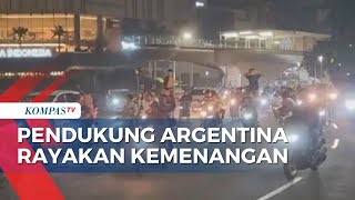 Pendukung Argentina di Indonesia Rayakan Kemenangan di Bundaran HI