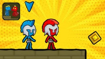 Red and Blue Stickman : Animation Parkour Gameplay Level 26-30