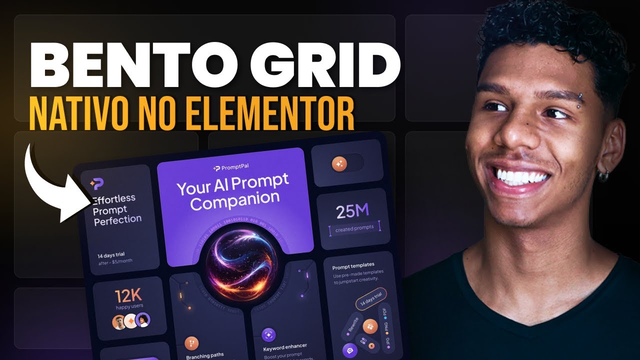 Como fazer LAYOUT BENTO GRID no Elementor | NOVA ATUALIZAÇÃO! - YouTube