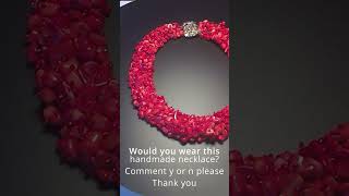 Would you wear this handmade necklace #creativity #handmade #shortsfeed #notAIslop