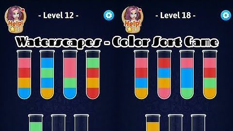Waterscapes - Color Sort Game | Level 12 - Level 18 | Main Games