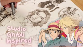 SKETCH WITH ME! | 4K Studio Ghibli Themed Sketching