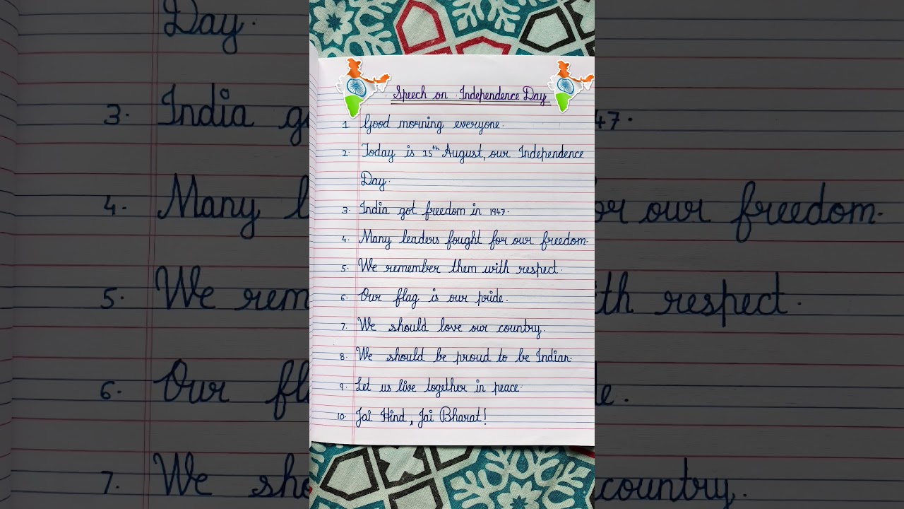 Short & Simple 10 Lines Speech on Independence Day | Easy for Kids & Students.