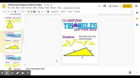 Classifying Triangles by Sides & Angles