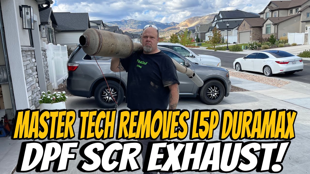 Master Tech покажет вам, как удалить выхлопную систему (DPF SCR) на Chevrolet и GMC HD L5P Durama...