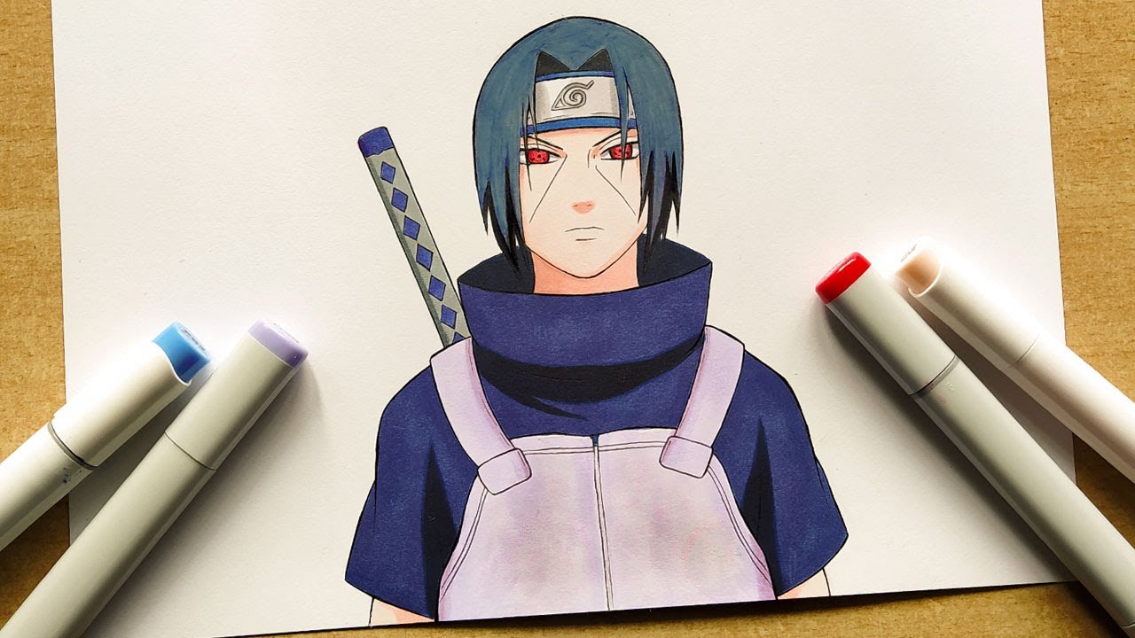 ITACHI FANART DONE Ook I just added his anbu mask just for fun  otherwise it kinda looks Plain anywayyy te  Itachi uchiha art Naruto  sketch Naruto painting