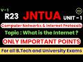 WHAT IS THE INTERNET ? | R23 CN&IP | UNIT - 1 | B.TECH | JNTUA, JNTUK, JNTUH | UNDER 10 MINS |