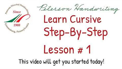 Learn CursiveStep-By-S...  Lesson #1