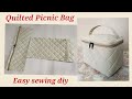 ABSOLUTELY FAST AND EASY LUNCH BOX BAG | PICNIC HANDBAG | SEWING AT HOME STEP BY STEP TUTORIAL
