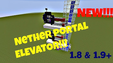 Minecraft new concept Nether portal elevator Tutorial 1.9 and 1.8