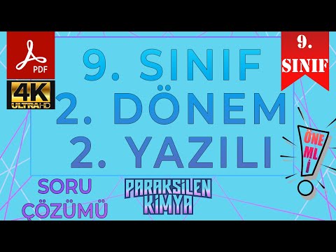 9. Sınıf Kimya 2. Dönem 2. Yazılı - ( pdf )