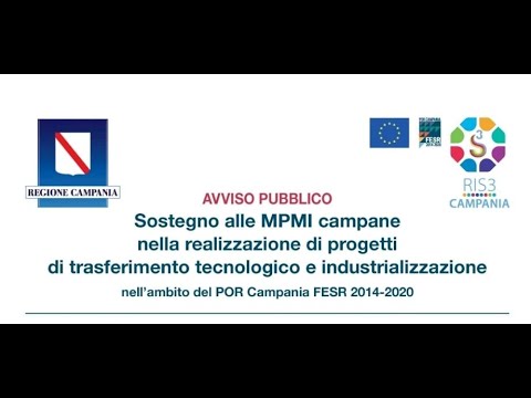 Webinar avviso progetti di trasferimento tecnologico e industrializzazione MPMI campane