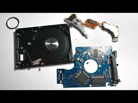 Hard drive Hitachi Travelstar 5K750 750 disassembly - YouTube
