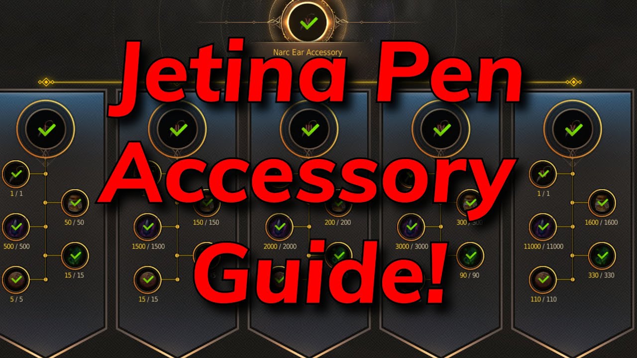 Jetina Pen Accessory Guide! Black Desert Online YouTube