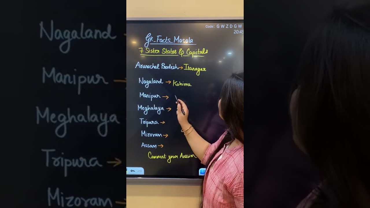 7 Sisters States and Capitals 👍