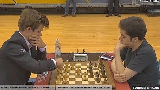 MAGNUS CARLSEN VS HENRIQUEZ VILLAGRA | RAPID CHESS 2016 by Chess Studio 11,607 views 5 years ago 23 minutes