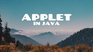 APPLET IN JAVA | Degree 5th sem