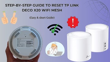 Resetting TP Link Deco X20 mesh wifi | TP Link Deco X20 wifi mesh reset process