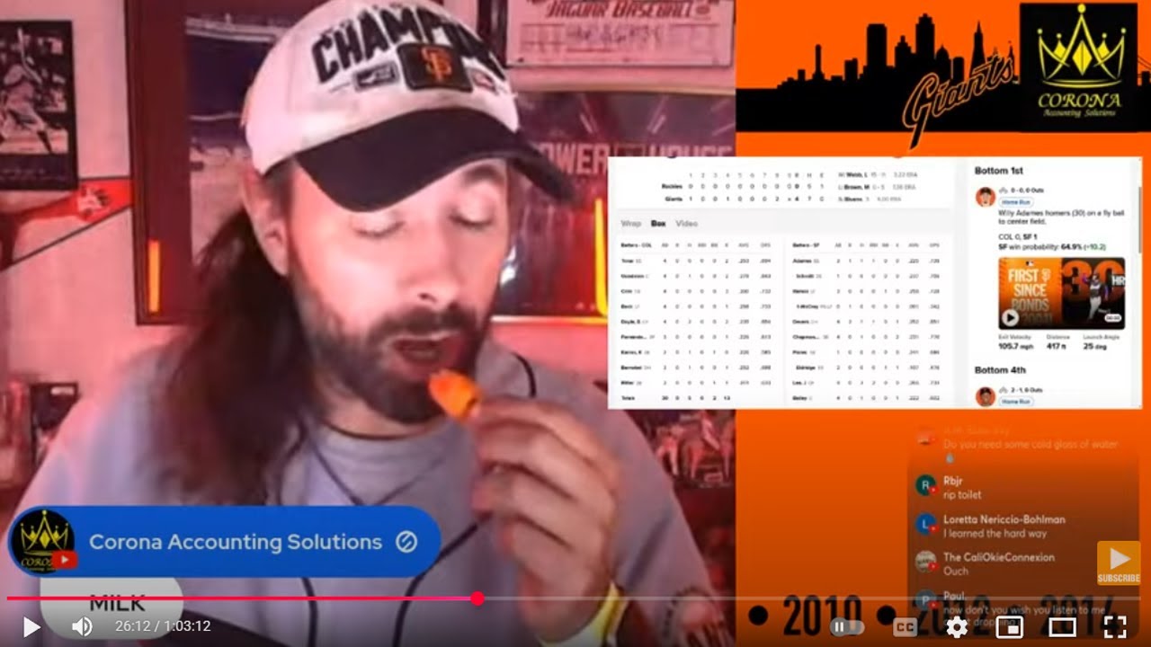 Eating HABANERO PEPPER!!! SF Giants vs COL Rockies Postgame - YouTube