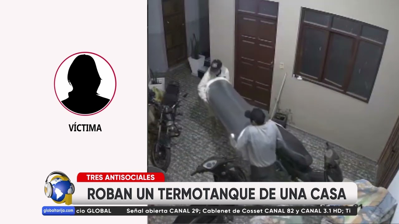 LADRONES ROBAN TERMOTANQUE QUE POR SU PESO ABANDONAN EN LA CALLE