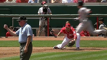 Cozart starts a double play in the third