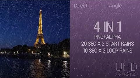 Rain Overlay Right Version Stock Motion Graphics