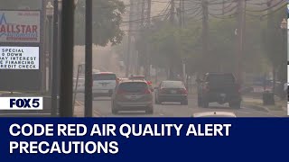 Code Red Air Quality Alert precautions