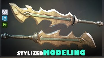 Stylized Sword in Autodesk Maya 2025, Zbrush, and Substance Painter