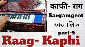 Kafi Raag Sargamgeet!!स्वरमालिका!!Part-2 learn kafi Sargamgeet with Taal!! Notations!! काफी राग