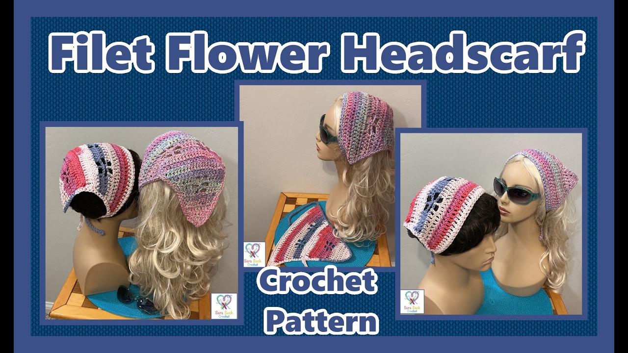 JINGLING Fascia Bandana Crochet Con Margherita – Foulard Retrò Traspirante Con Protezione UV Per Viaggi E Festival - 3