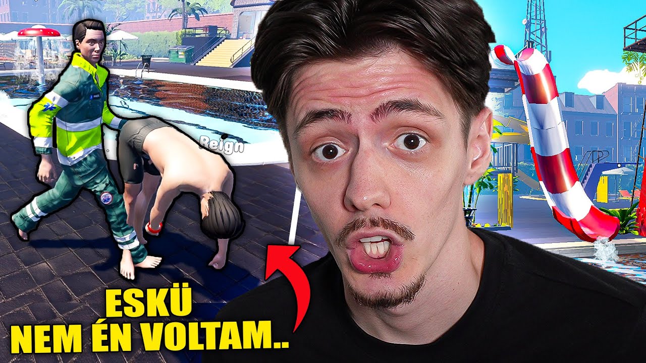 KIJÖTT A MENTŐ A VIZICSÚSZDA PARKOMBA!😬 | Waterpark Simulator #6