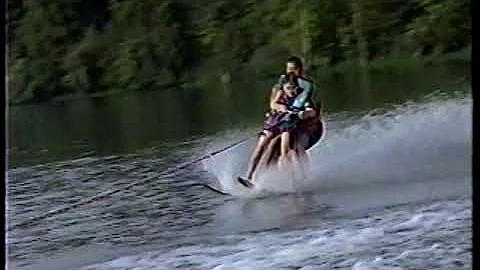 Pete and Joshua Loyd Water Skiing Lake Kinkaid Jul...