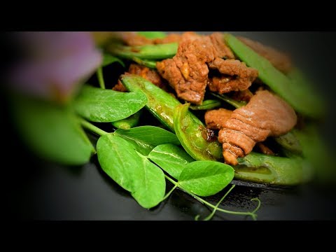 Chinese Snow Pea Beef in Oyster Sauce (Chinese Style Cooking Recipe)