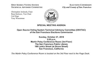 October 27, 2019 OSVTAC Meeting (audio only)
